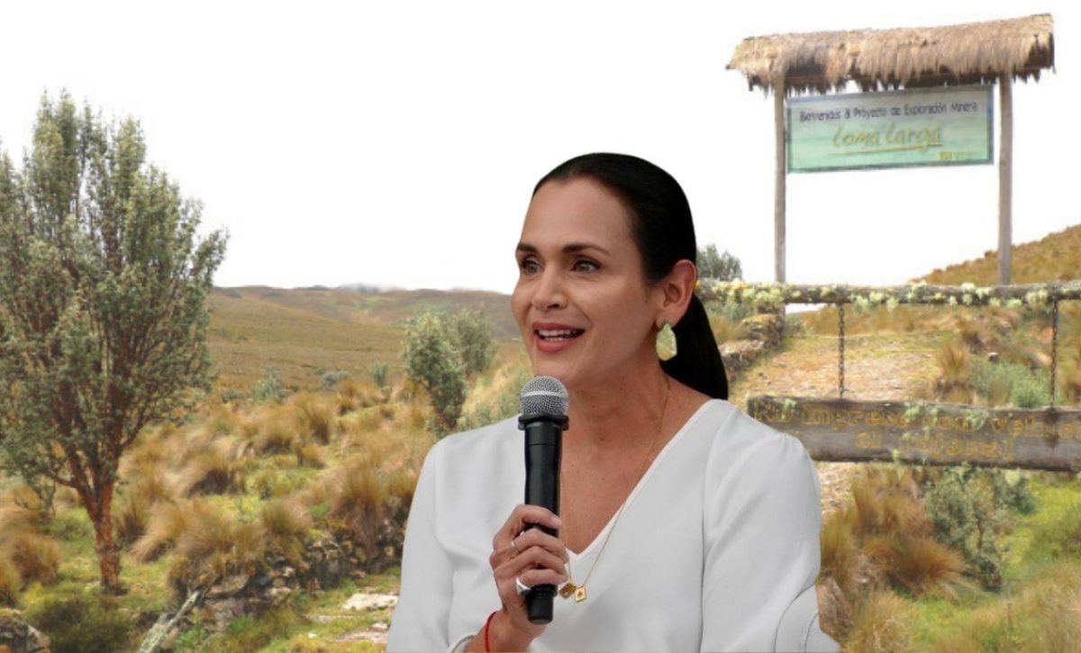 Inés Manzano, ministra de Energía, posterga el inicio de trabajos en el proyecto minero Loma Larga, en Azuay.