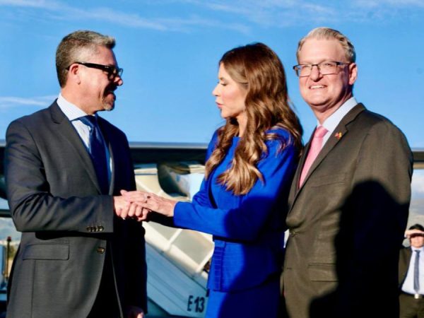 Kristi Noem, secretaria de Seguridad Nacional de Estados Unidos, llega a Ecuador para reunirse con Daniel Noboa. (Cancillería Ecuador)