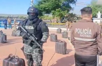 La Armada de Ecuador decomisó aproximadamente 1,5 toneladas de cocaína, valoradas en 67 millones de dólares