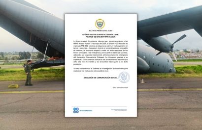La FAE se pronunció sobre el accidente del avión Hércules C-130 en el aeropuerto de Cotopaxi