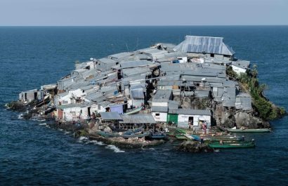 La isla Migingo, una roca de apenas 2 mil metros cuadrados en el Lago Victoria, África Oriental, alberga a unas 500 personas.