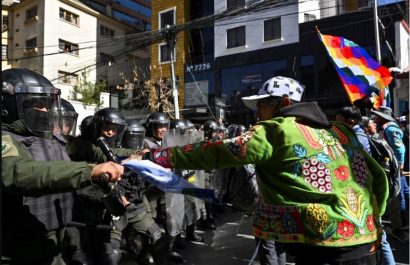 Los seguidores de Morales se abrieron paso por la fuerza.