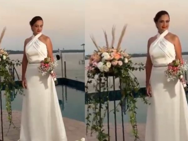 Marcela Aguiñaga celebrará su boda este sábado 9 de agosto, así lo dio a conocer Rafael Correa. (Captura de video X)