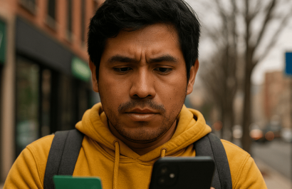 Para muchos migrantes ecuatorianos, el celular se ha convertido en una herramienta clave para organizarse.