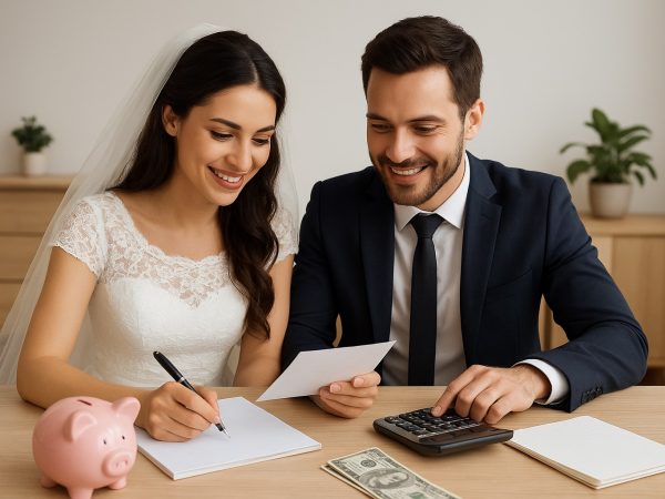 Planificar las finanzas desde los primeros meses de matrimonio permite a las parejas evitar deudas. FOTO: Inteligencia Artificial (ChatGPT).
