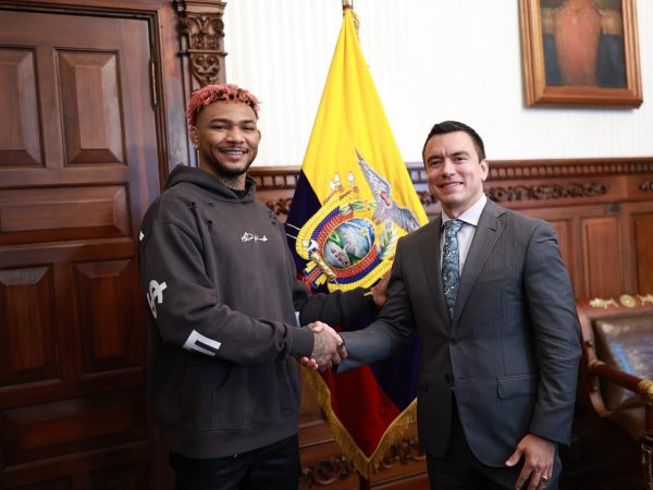 Presidente Daniel Noboa recibe a Michael Morales en Carondelet Gracias por inspirar a toda una generación