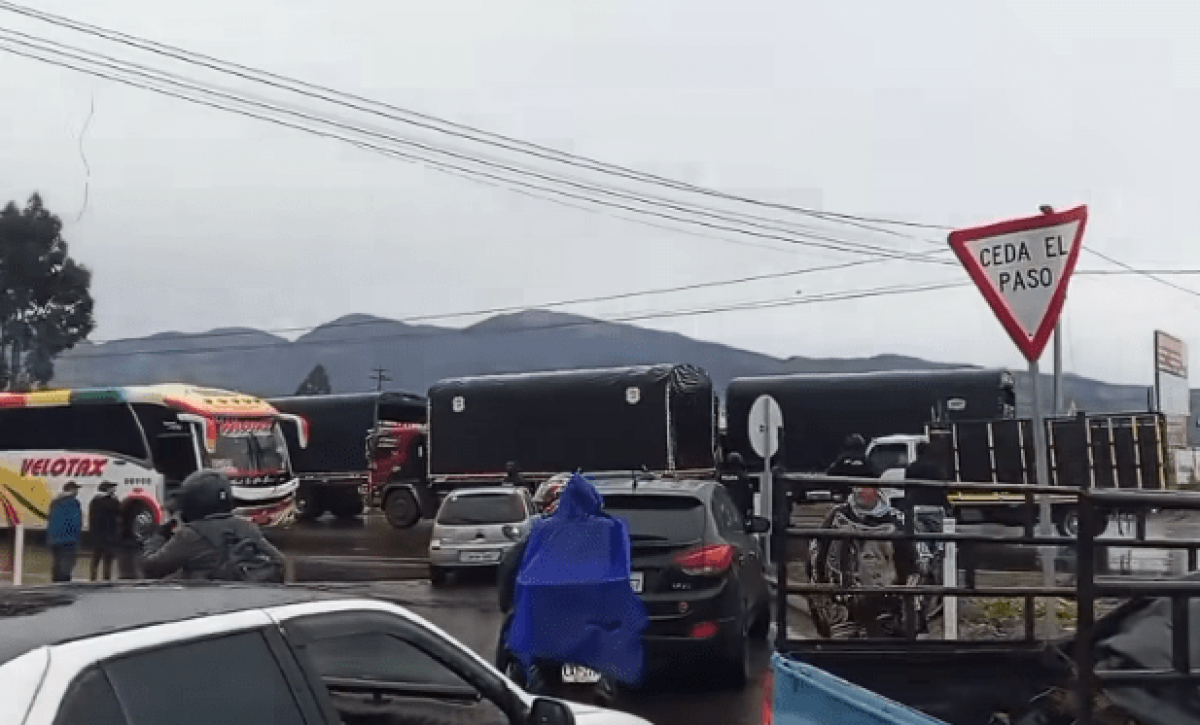 Protesta de transportistas en Carchi paraliza vía Panamericana por aumento de robos