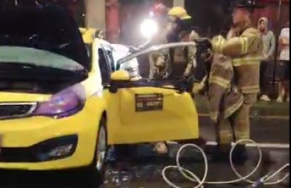 Siniestro vial en la Av. Quito de Santo Domingo involucra a taxi ejecutivo