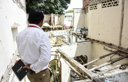 Las casas quedaron destruidas en el terremoto del 2016 y han quedado inabitables.