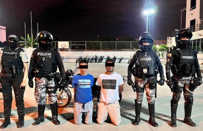 Dos de los tres detenidos fueron presentados en la UVC de Manta.