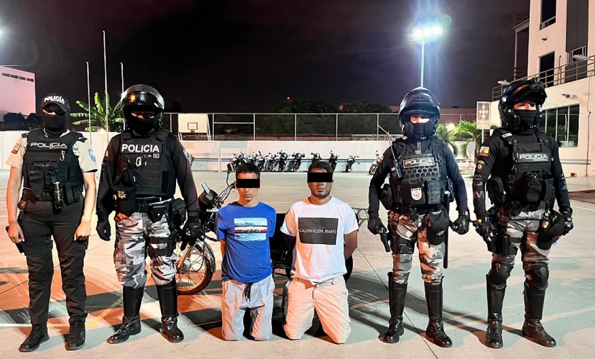 Dos de los tres detenidos fueron presentados en la UVC de Manta.