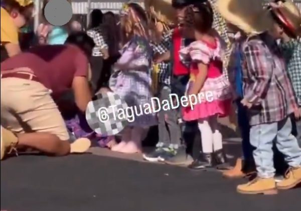 Un hombre identificado como Douglas Felippe agredió a un niño de cuatro años durante un festival escolar en el Colégio Liceu de Vicente Pires,