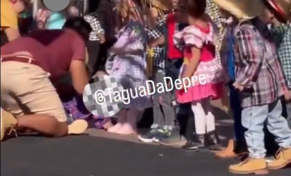 Un hombre identificado como Douglas Felippe agredió a un niño de cuatro años durante un festival escolar en el Colégio Liceu de Vicente Pires,