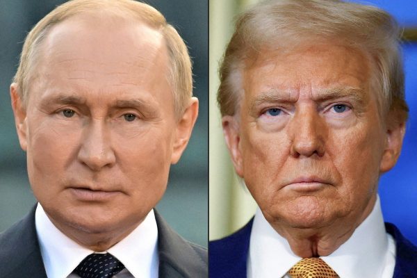 Vladimir Putín (izq.), presidente de Rusia y Donald Trump, presidente de Estados Unidos, se reunirán en Alaska. FOTO: Composición.
