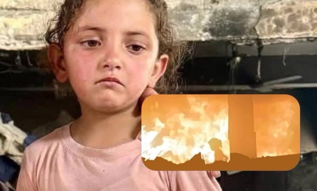 Tras el bombardeo israelí a una escuela, Ward Jalal, de seis años, fue hallada viva bajo escombros. Su madre y hermanos fallecieron.