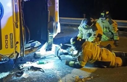 Conductor fallece en accidente de camión en paso lateral entre Arenillas y Huaquillas