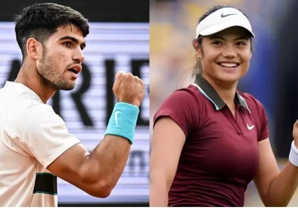 Carlos Alcaraz y Emma Raducanu formarán pareja de dobles mixto en el US Open. FOTO: Europa Press.