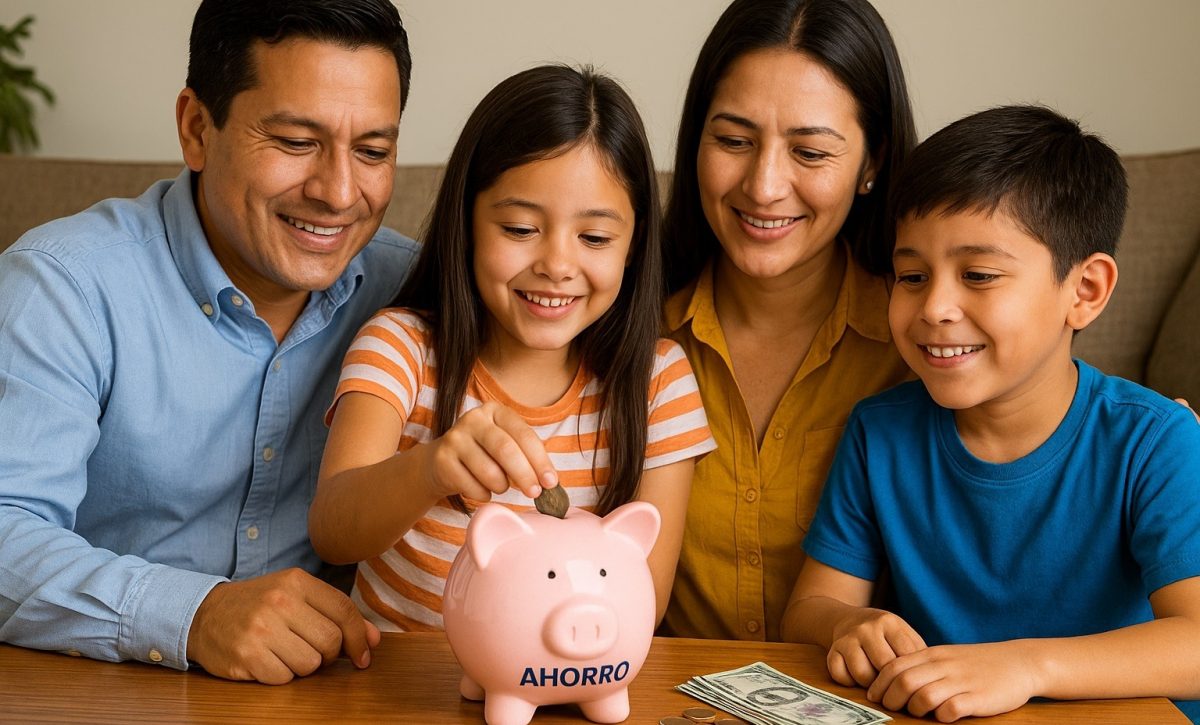 Para hogares con ingresos bajos, la sugerencia mínima es ahorrar al menos el 5 %, mientras que familias con ingresos estables pueden aspirar a un 15 % o incluso más. FOTO: Inteligencia Artificial (IA).