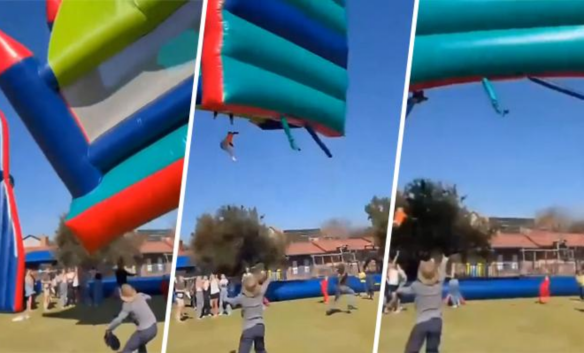 Investigación en marcha tras incidente con castillo inflable en evento escolar