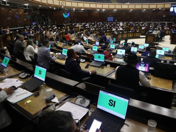 La moción para aprobar la terna fue presentada por el asambleísta Pablo Jurado, de Acción Democrática Nacional (ADN). FOTO: @AsambleaEcuador.