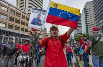 Concentración en apoyo del Gobierno de Nicolás Maduro en Venezuela. FOTO: Europa Press.