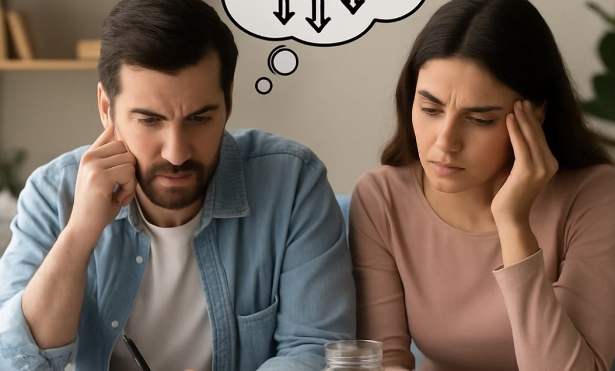 Finanzas en pareja: qué hacer si solo uno arrastra deudas importantes. FOTO: Inteligencia Artificial (ChatGPT).