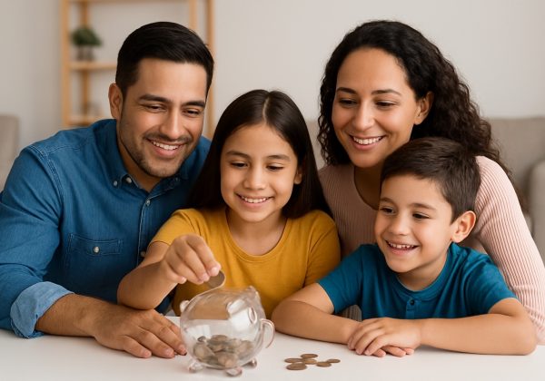 Ahorro familiar: el porcentaje ideal del ingreso que los padres deben reservar cada mes. FOTO: Inteligencia Artificial (ChatGPT).