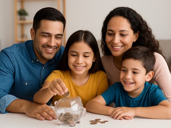 Ahorro familiar: el porcentaje ideal del ingreso que los padres deben reservar cada mes. FOTO: Inteligencia Artificial (ChatGPT).