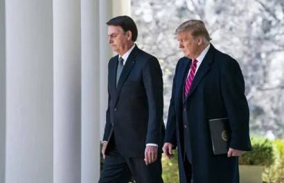 El presidente Donald Trump recibió al expresidente de Brasil, Jair Bolsonaro. FOTO: Europa Press.