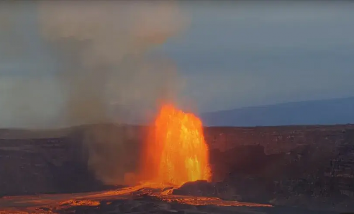 Kilauea registra nueva actividad eruptiva en el cráter Halemaumau