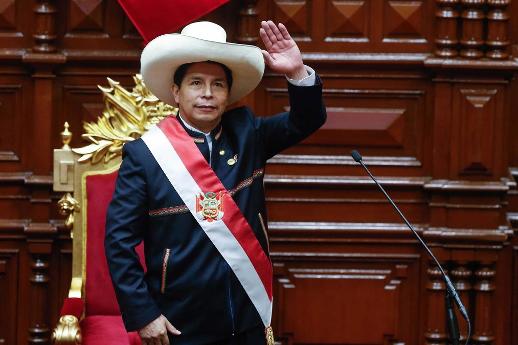 Pedro Castillo, presidente Constitucional de la República de Perú.