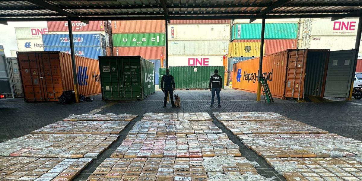 En el puerto de Guayaquil se incautó un cargamento de cocaína que estaba camuflado  en tanques metálicos.