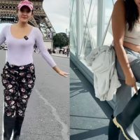La influencer Saida ZC recorre Europa con botas de caucho