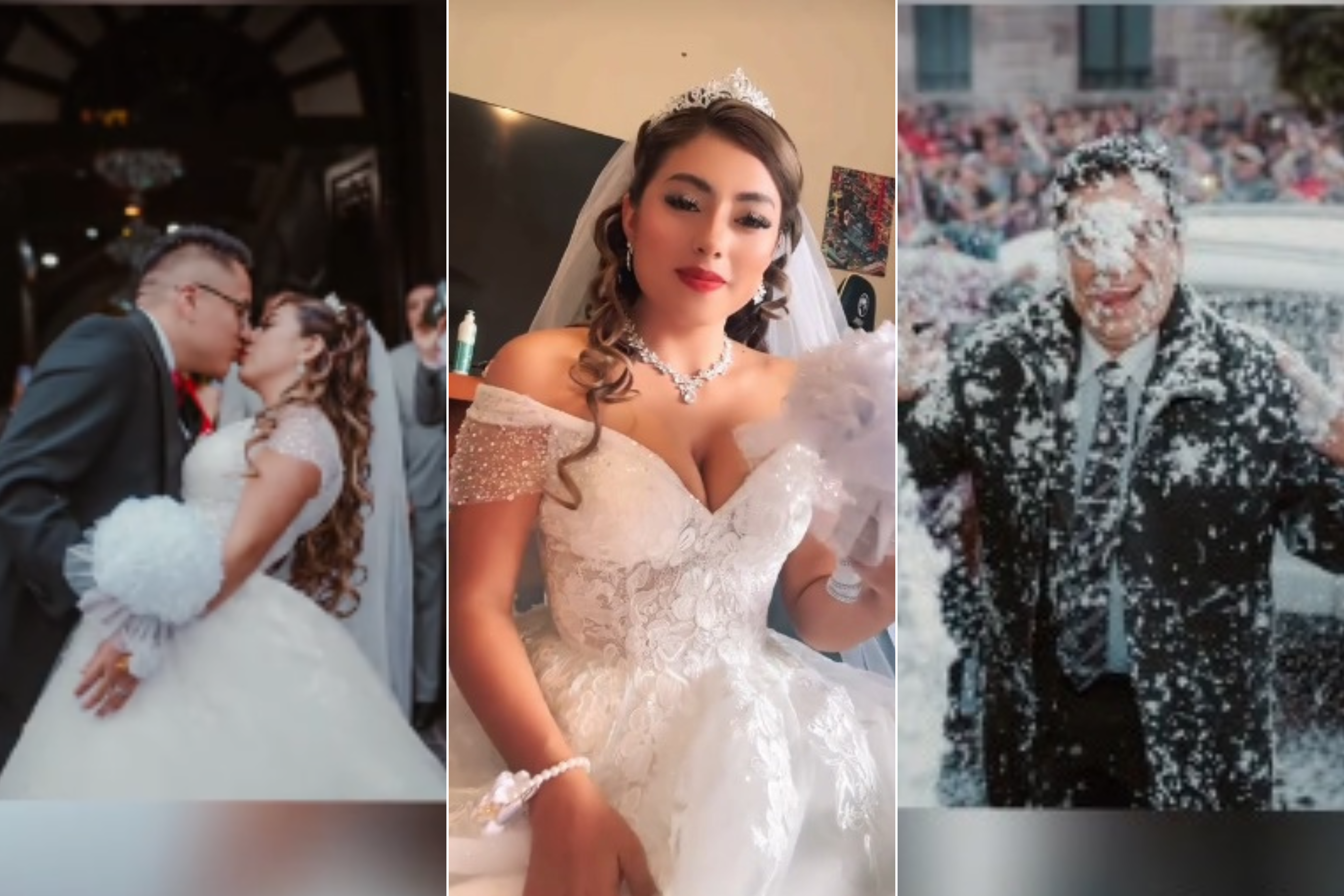 Viral. “No podía ponerme a llorar”, dice la novia bañada de espuma durante Carnaval