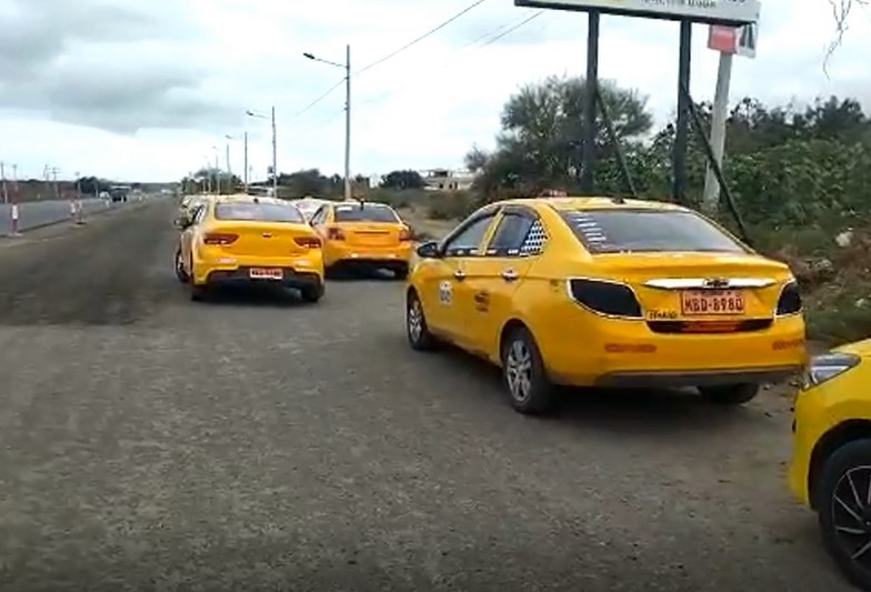 Taxistas de Jaramijó protesta