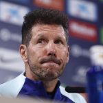 Diego Simeone, en la rueda de prensa de este martes