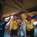 Hinchas de Ecuador en el mundial de Qatar