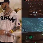 Anuel y su esposa Yailin mostraron en sus redes sociales el estado en el que quedó la ventana del avión tras realizar un aterrizaje de emergencia.