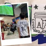 Benjamín, un niño cuencano que se volvió viral por poner dos papeles en su camiseta emulando a Lionel Messi.