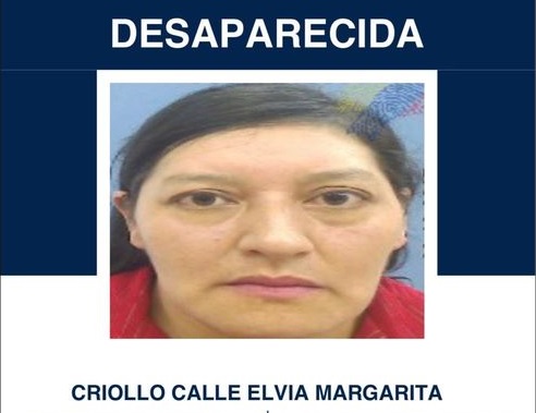 Elvia Criollo, de 47 años de edad, fue declarada desaparecida en julio y un mes después hallaron su cadáver.