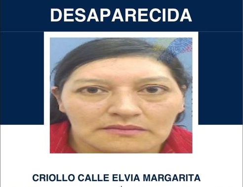 Elvia Criollo, de 47 años de edad, fue declarada desaparecida en julio y un mes después hallaron su cadáver.