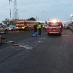 Motociclista falleció en el redondel de El Imperio producto de un accidente de tránsito.