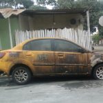 Quemaron un taxi Portoviejo Javier Pincay