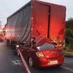 Accidente en el poblado Cerecita en la vía Guayaquil-Salinas.