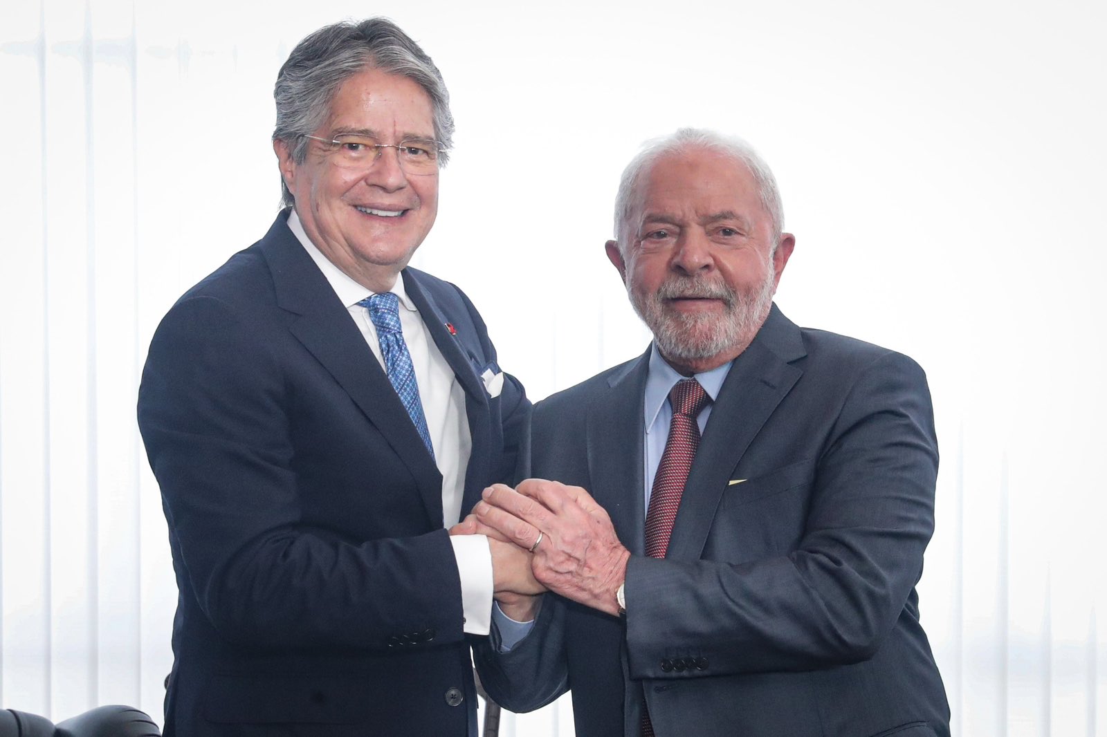 Guillermo Lasso y Lula Da Silva, presidente de Ecuador y Brasil respectivamente.