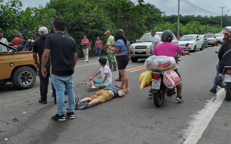 Accidente en el cantón El Carmen