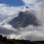 Brillo en el cráter del volcán Cotopaxi