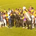 Una fuerte pelea se registró entre jugadores de Aucas y Guayaquil City, luego del triunfo del equipo quiteño.