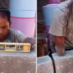 Un padre de familia que trabaja como albañil se ha vuelto viral y tendencia en redes sociales.