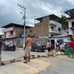 Protesta vía cerrada falta de agua